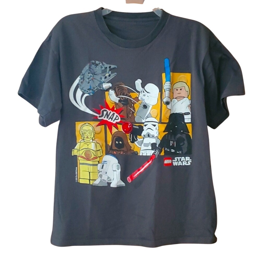 Lego Star Wars Character Short Sleeve Shirt in Grey Size Boys Large‎